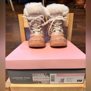 London Fog Girls Blush Rain & Snow Boots